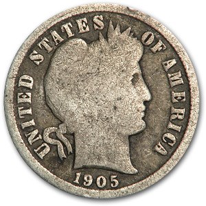 1905-S Barber Dime Good/VG 1905-S Barber Dime Good/VG